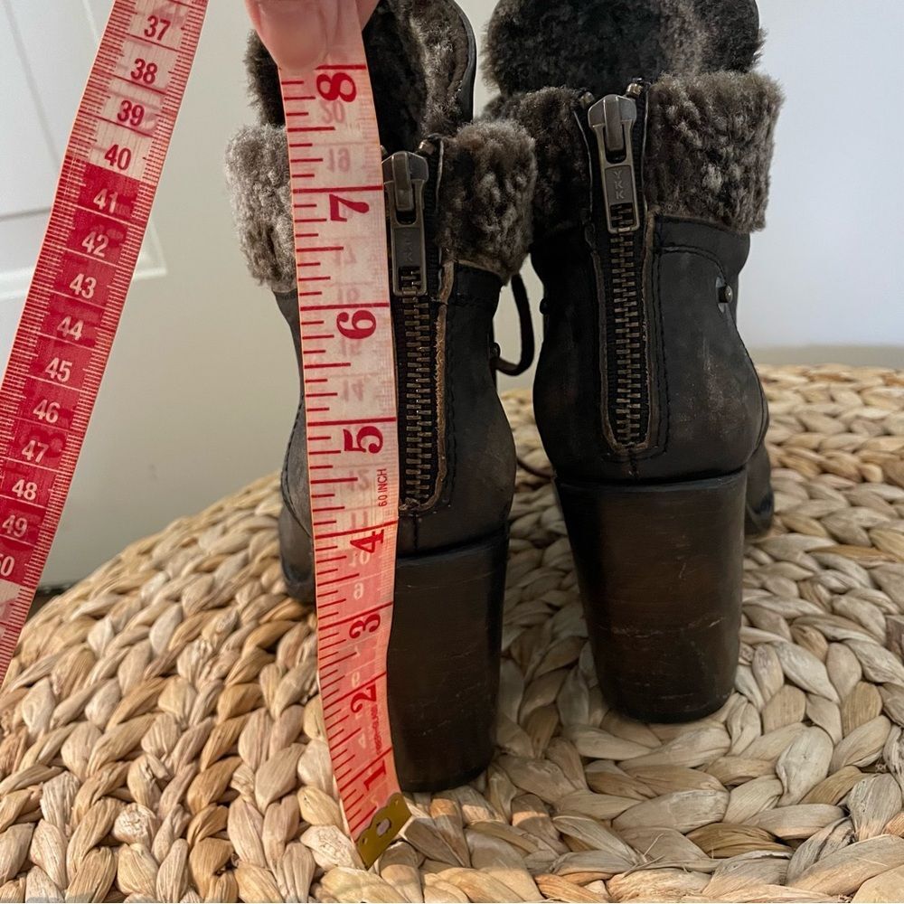 Freebird by Steven Swiss Brown Leather Ankle Booties Women's (Size 7) - Picture 9 of 13